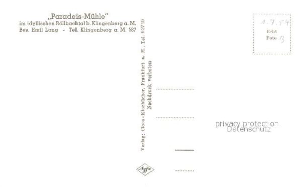 Klingenberg Main Paradeis-Muehle – Bild 2