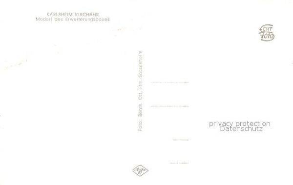 Karlsheim Kirchaehr Modell des Erweiterungsbaues – Bild 2