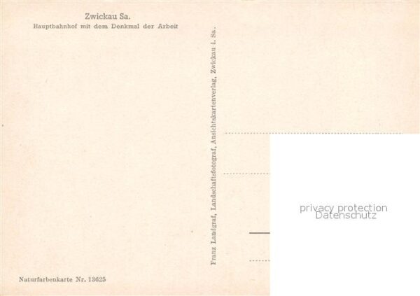 Zwickau Sachsen Hauptbahnhof Denkmal der Arbeit – Bild 2