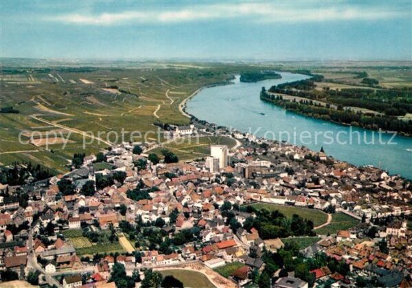 Nierstein Rhein Fliegeraufnahme