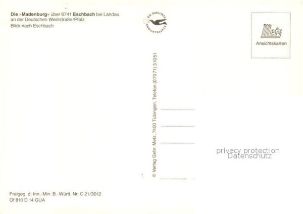Eschbach Pfalz Fliegeraufnahme Madenburg – Bild 2