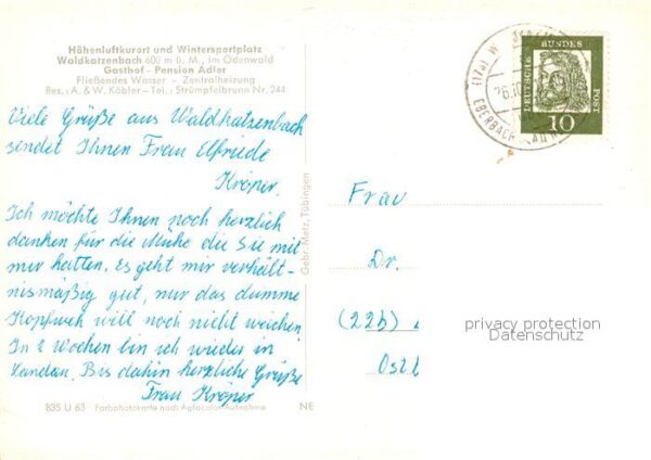 Waldkatzenbach Gasthof Pension Adler Fliegeraufnahme – Bild 2