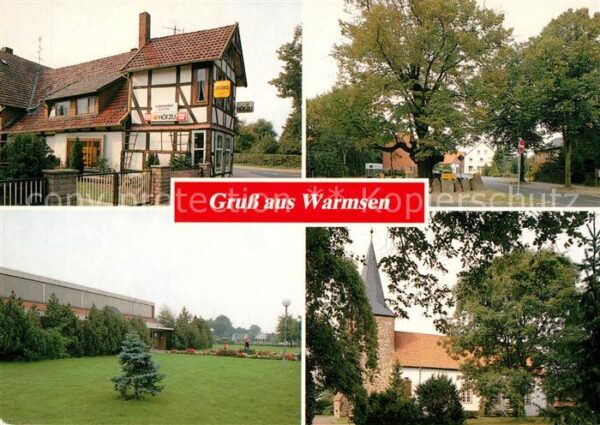 Warmsen Gasthaus Strassenpartie Park Kirche