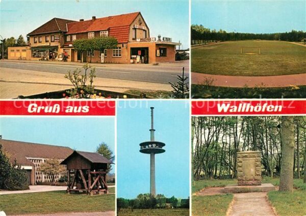 Wallhoefen Gastwirtschaft Brunnen Radarturm Monument