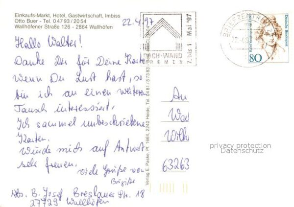 Wallhoefen Gastwirtschaft Brunnen Radarturm Monument – Bild 2