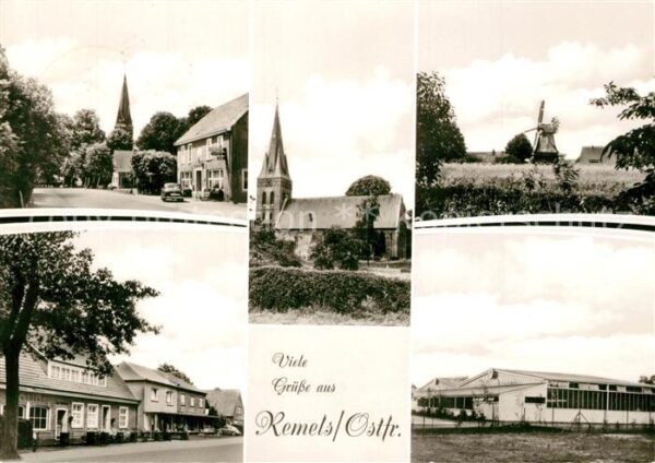 Remels Kirchen Windmuehle Strassenpartien