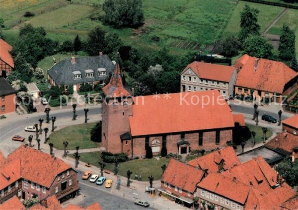 Bleckede St Jacobi Kirche Fliegeraufnahme
