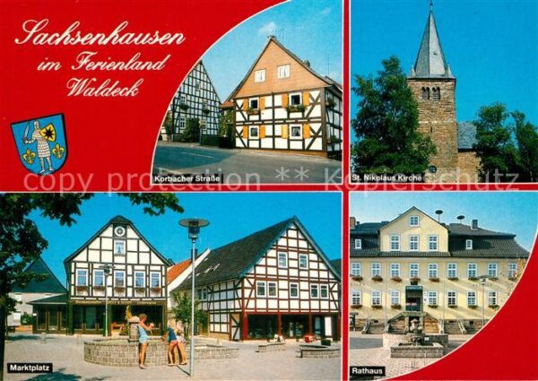 Sachsenhausen Waldeck Korbacher Strasse St Nikolauskirche Marktplatz Rathaus