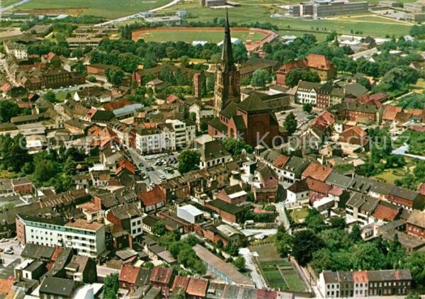 Erkelenz Fliegeraufnahme mit Kirche