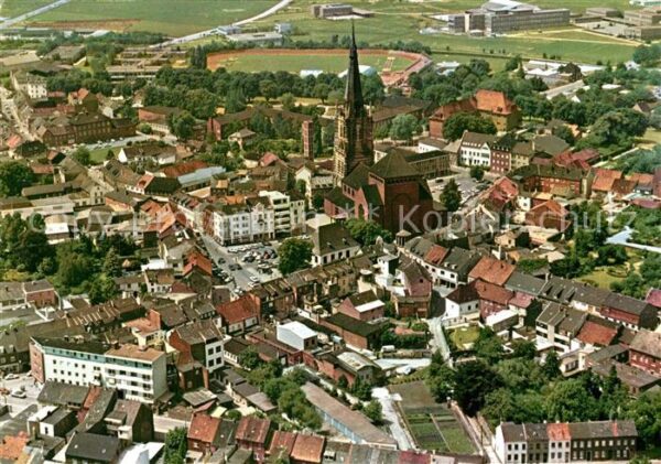 Erkelenz Fliegeraufnahme mit Kirche