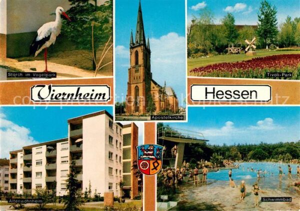 Viernheim Storch Apostelkirche Tivoli Park Altenwohnheim Schwimmbad