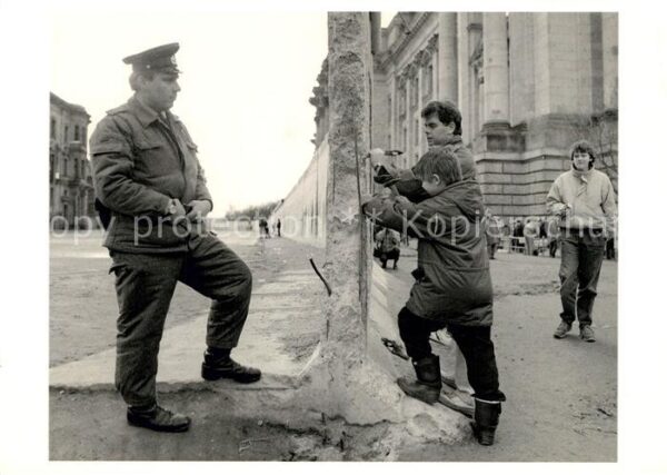 Berlin Szene nach dem Mauerfall 1989