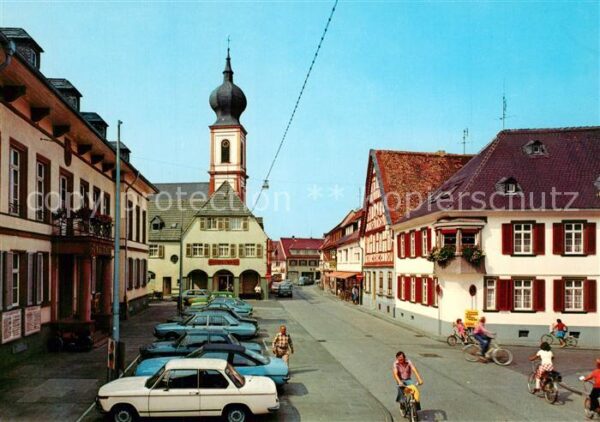 Gernsheim Stadthausplatz mit kath Kirche