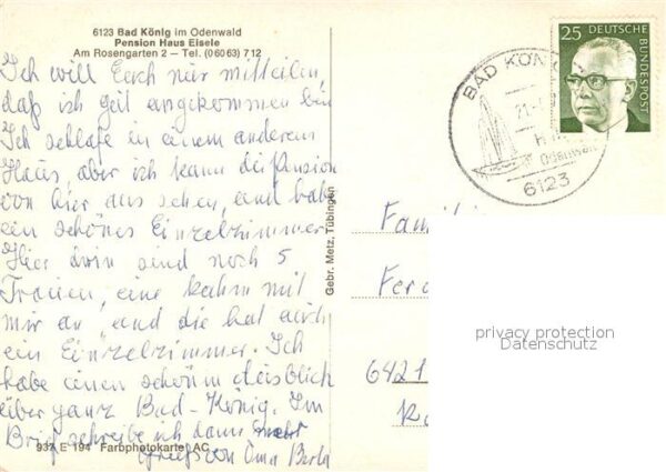 Bad Koenig Odenwald Pension Haus Eisele – Bild 2