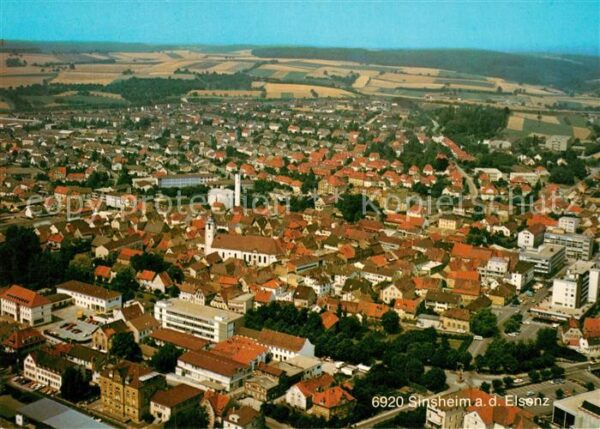 Sinsheim Elsenz Fliegeraufnahme