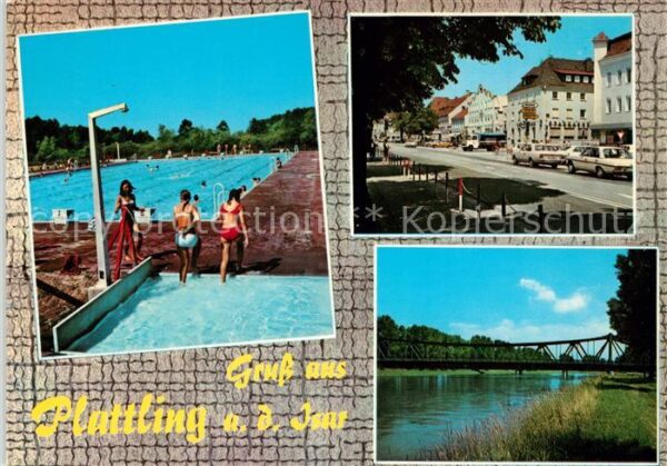 Plattling Isar Bayern Freibad Bruecke