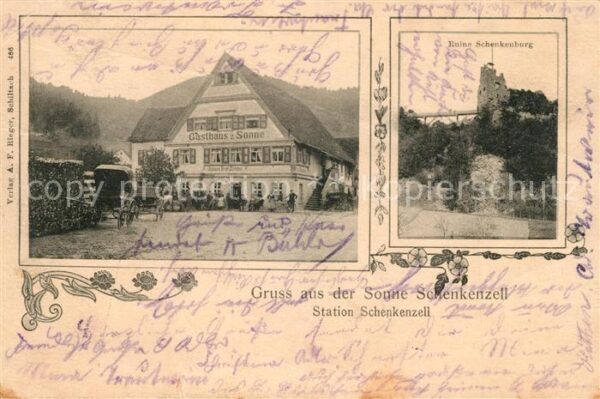 Schenkenzell Gasthaus Sonne Ruine Schenkenburg