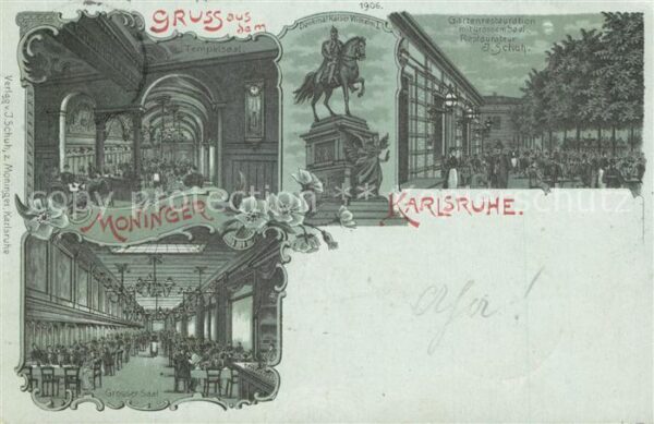 Karlsruhe Baden Moninger Denkmal Kaiser Wilhlem I