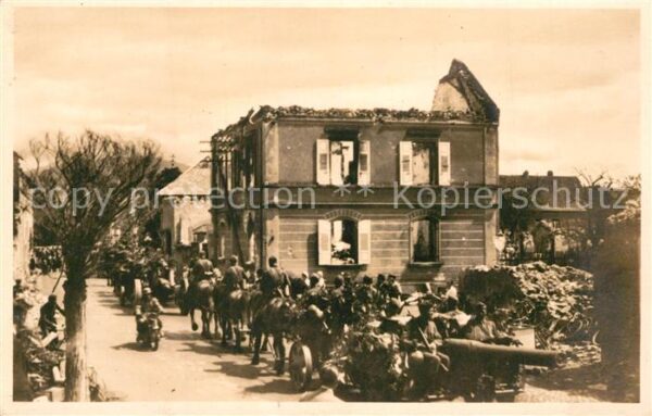 Neuenburg Rhein Nach der Beschiessung von 11. bis 18 Juni 1940