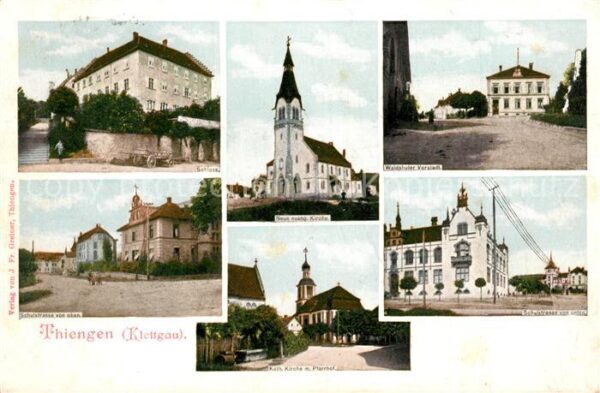 Tiengen Waldshut Schloss neue evangelische Kirche Katholische Kirche