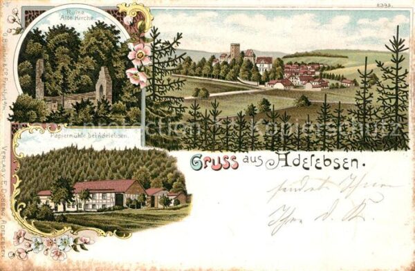 Adelebsen Ruine Alte Kirche Papierm+uehle