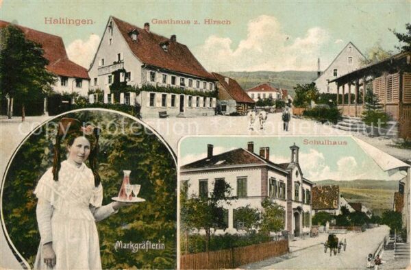 Haltingen Gasthaus Hirsch Schulhaus Tracht