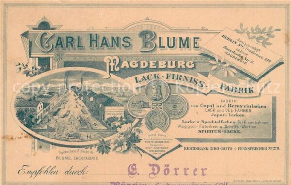 Magdeburg Lack-Firniss-Fabrik Hans Blume