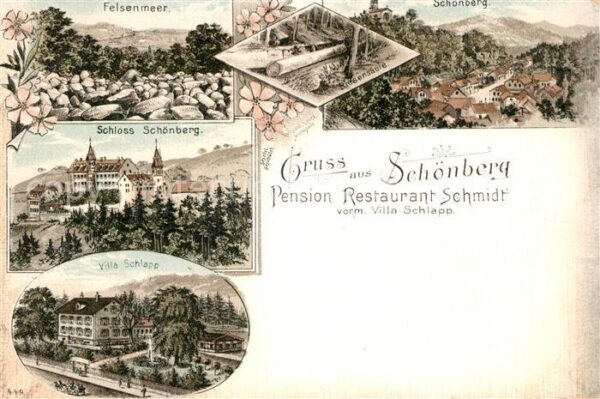 Schoenberg Bad Brambach Sachsen Pension Schmidt Villa Schlapp Schloss