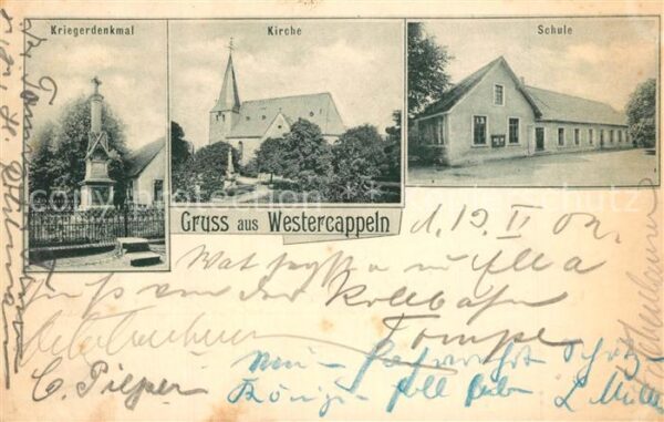 Westerkappeln Kirche Schule Kriegerdenkmal