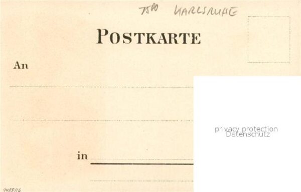 Karlsruhe Baden Dr. Thompsons Seifenpulver Kuenstlerkarte O. E. – Bild 2
