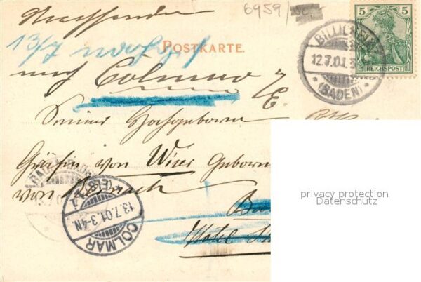 Billigheim Baden Post Schloss Ziegel Fabrik – Bild 2