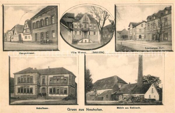 Neuhofen Pfalz Villa Wernz Hauptstrasse Schulhaus Muehle am Rehbach