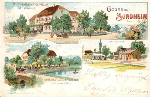 Sundheim Wirtschaft Zum Gruenen Wald Localbahnhof