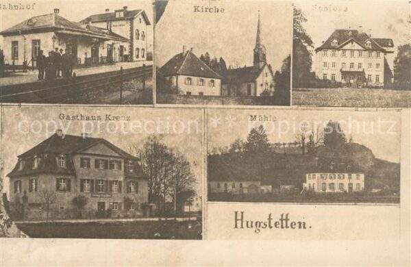 Hugstetten Muehle Schloss Kirche Gasthaus Kreuz