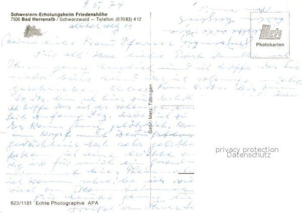 Bad Herrenalb Schwestern Erholungsheim Friedenshoehe – Bild 2