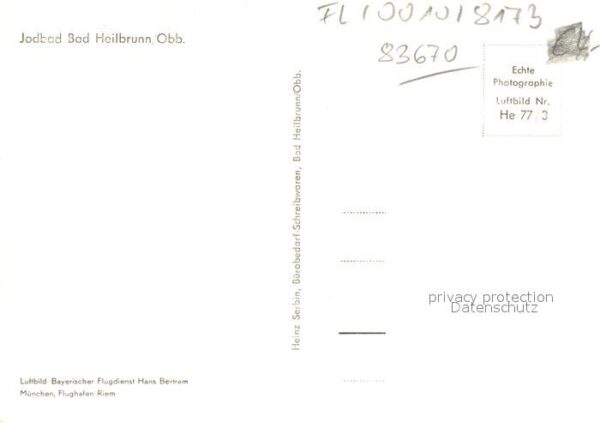 Bad Heilbrunn Fliegeraufnahme – Bild 2