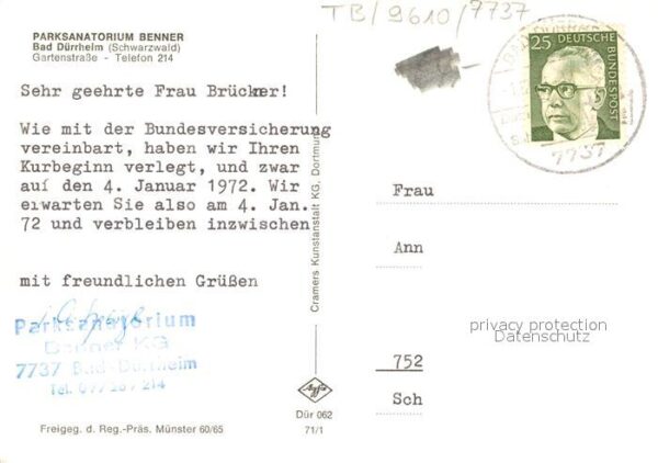 Bad Duerrheim Parksanatorium Benner Fliegeraufnahme – Bild 2