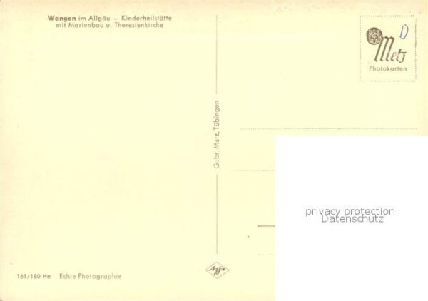 Wangen Allgaeu Kinderheilstaette mit Marienbau und Theresienkirche – Bild 2