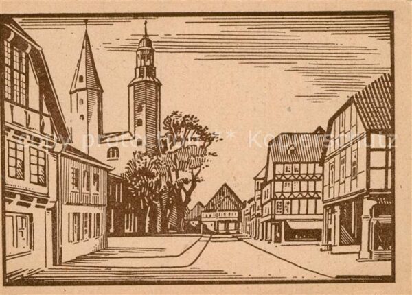 Goslar An der Marktkirche Holzschnitt