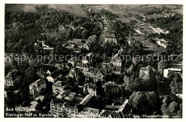 Bad Kissingen Kissinger Hof Kurviertel Schoenbornstrasse Fliegeraufnahme