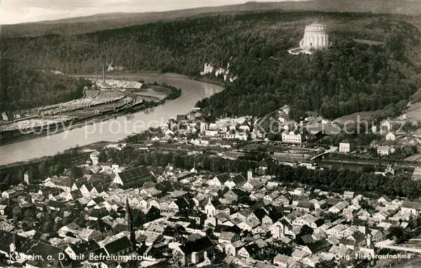 Kelheim Fliegeraufnahme Befreiungshalle