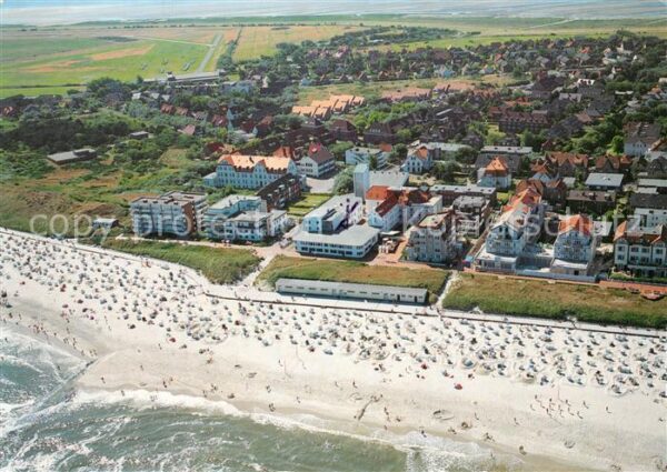 Wangerooge Nordseebad Fliegeraufnahme Gaestehaus Germania