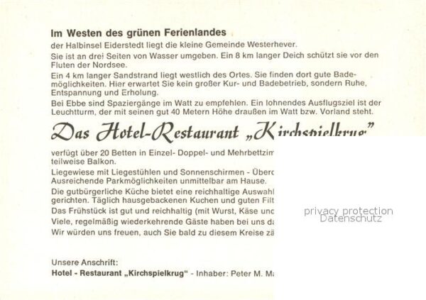 Westerhever Hotel Kirchspielkrug – Bild 2