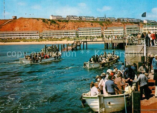 Helgoland Ausbootung Landungsbruecke