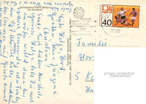 Rantum Sylt Fliegeraufnahme Sandwall – Bild 2