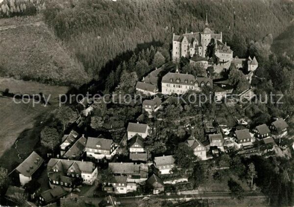 Lauenstein Oberfranken Fliegeraufnahme Burghotel