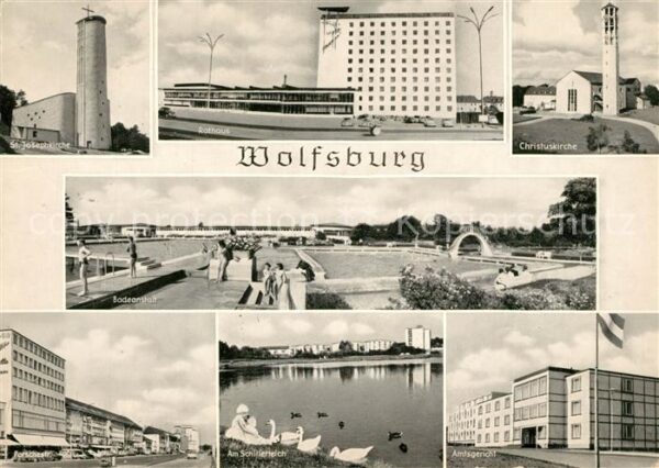 Wolfsburg Rathaus Christuskirche Amtsgericht