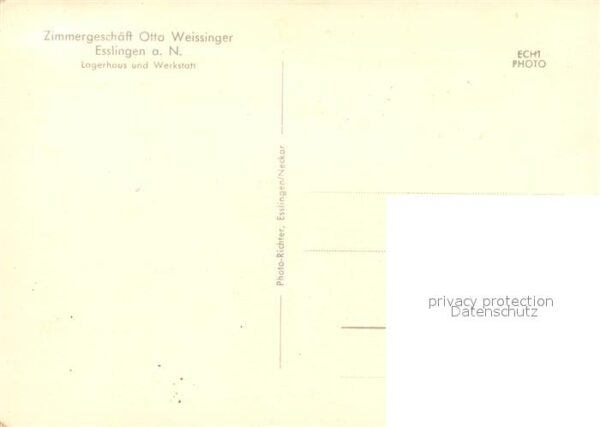 Esslingen Neckar Zimmergeschaeft Otto Weissinger – Bild 2