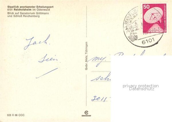Reichelsheim Odenwald Sanatorium Goettmann mit Schloss Reichenberg – Bild 2