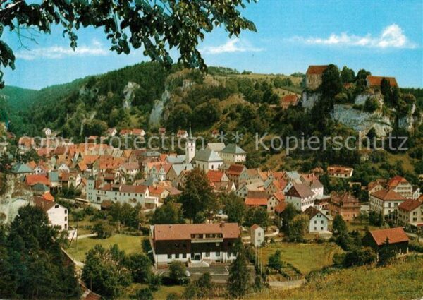 Pottenstein Oberfranken Stadtblick mit Kurheim